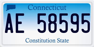 CT license plate AE58595