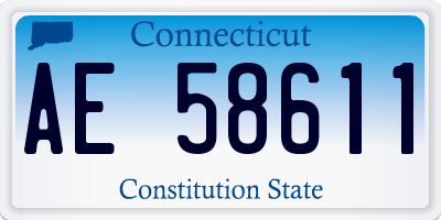 CT license plate AE58611