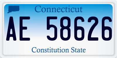 CT license plate AE58626