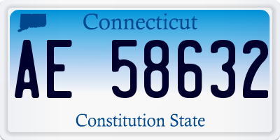 CT license plate AE58632