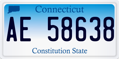 CT license plate AE58638