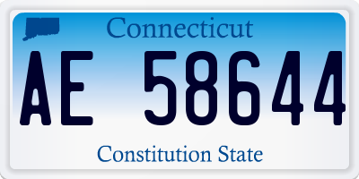CT license plate AE58644