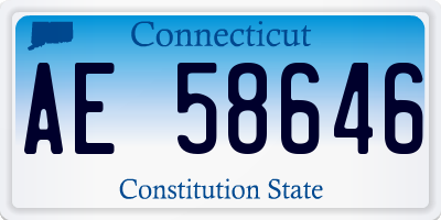 CT license plate AE58646