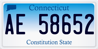CT license plate AE58652