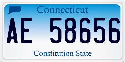 CT license plate AE58656