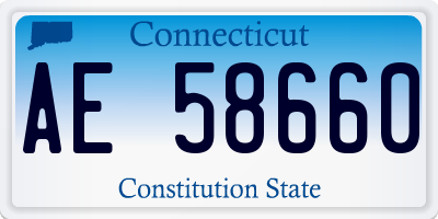 CT license plate AE58660