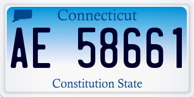 CT license plate AE58661