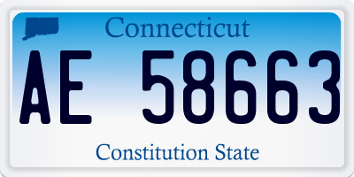 CT license plate AE58663