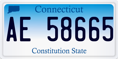 CT license plate AE58665