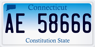 CT license plate AE58666