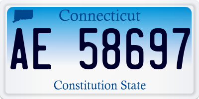CT license plate AE58697