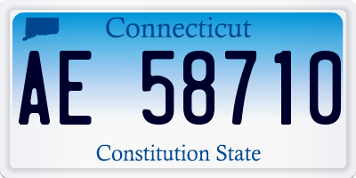 CT license plate AE58710