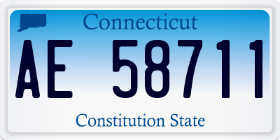 CT license plate AE58711