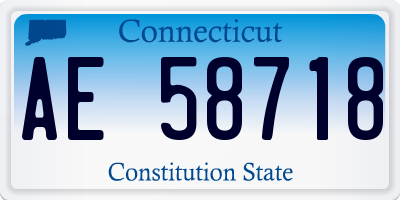 CT license plate AE58718