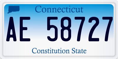 CT license plate AE58727