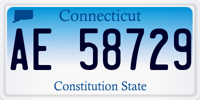 CT license plate AE58729