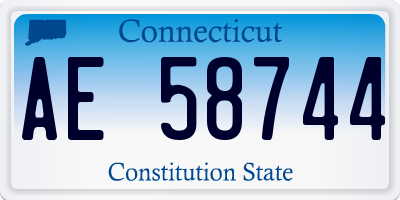 CT license plate AE58744