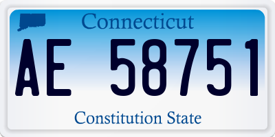 CT license plate AE58751
