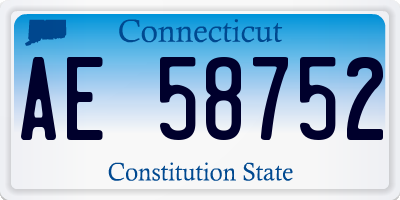 CT license plate AE58752