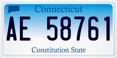 CT license plate AE58761