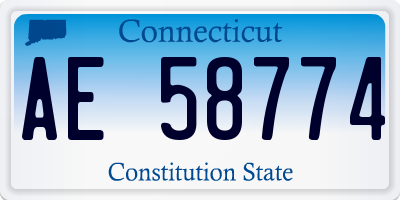 CT license plate AE58774