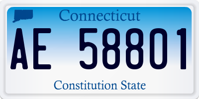 CT license plate AE58801