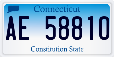 CT license plate AE58810