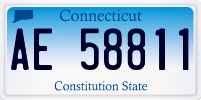 CT license plate AE58811