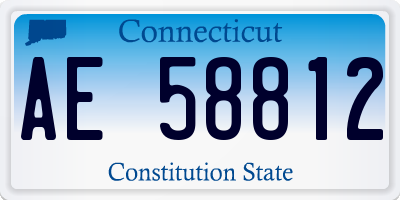 CT license plate AE58812