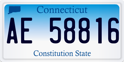 CT license plate AE58816
