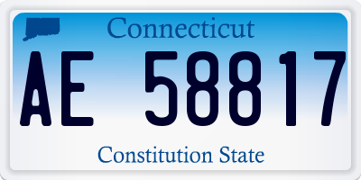 CT license plate AE58817