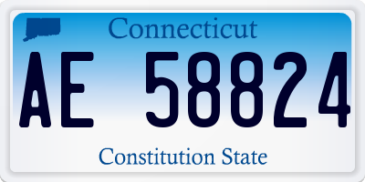 CT license plate AE58824