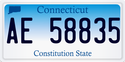 CT license plate AE58835