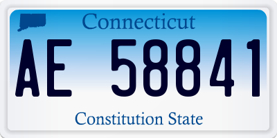 CT license plate AE58841