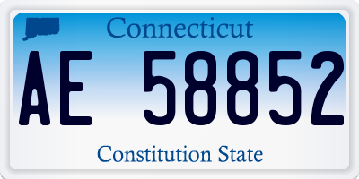 CT license plate AE58852