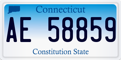 CT license plate AE58859