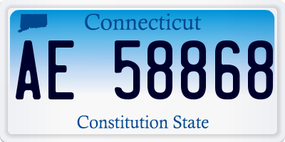CT license plate AE58868