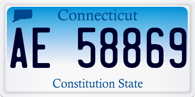 CT license plate AE58869