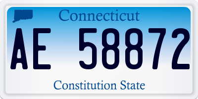 CT license plate AE58872