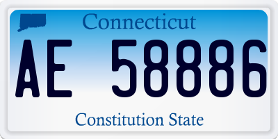 CT license plate AE58886