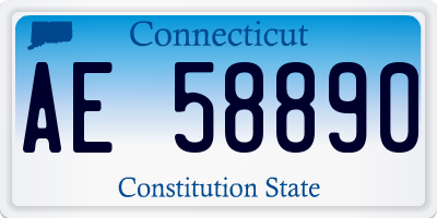 CT license plate AE58890