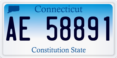 CT license plate AE58891