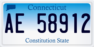 CT license plate AE58912