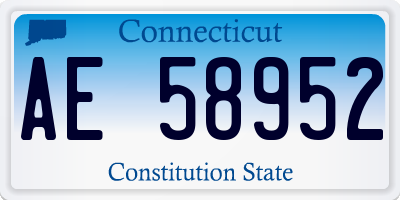 CT license plate AE58952