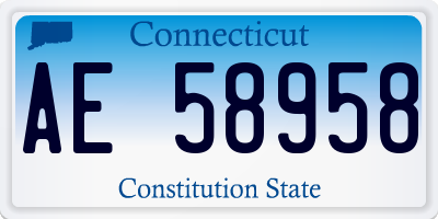 CT license plate AE58958