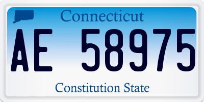 CT license plate AE58975