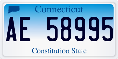 CT license plate AE58995