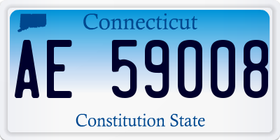 CT license plate AE59008