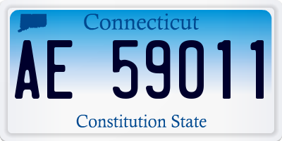 CT license plate AE59011