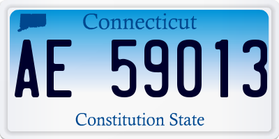 CT license plate AE59013